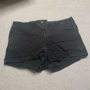 Black Hollister high rise shorts